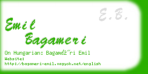 emil bagameri business card